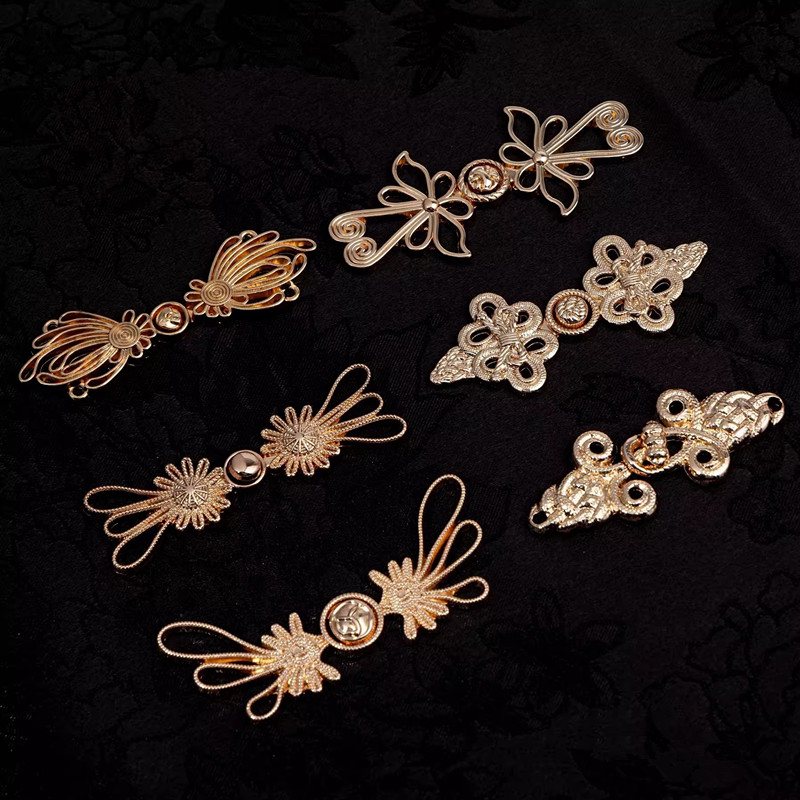 5 قطعة زر معدني الرجعية سترة س - مراجعة Flower Frog Pin وسعره